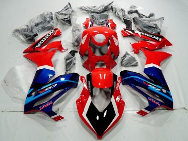 Beste Honda CBR650R Motorrad Verkleidung 2021-2023 - Rot Blau HRC
