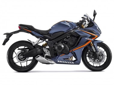 Beste Honda CBR650R Motorrad Verkleidung 2021-2023 - Matt Dunkel Blau Orange Schwarz