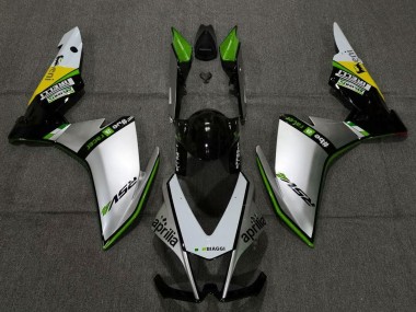 Beste Aprilia RSV4 1000 Motorrad Verkleidung 2009-2015 - Silber Schwarz Grun Gelb