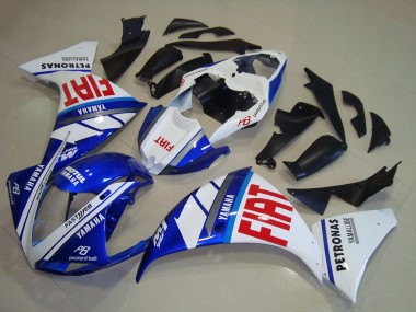 Beste Yamaha YZF R1 Motorrad Verkleidung 2009-2011 - Weiss Blau Rot Fiat