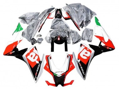 Beste Aprilia RSV4 1000 Motorrad Verkleidung 2009-2015 - Rot Schwarz Silber Grun