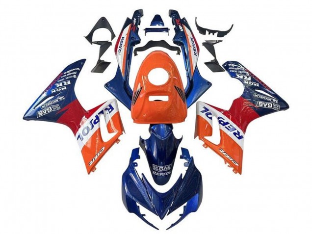 Beste Honda CBR125R Motorrad Verkleidung 2002-2006 - Orange Weiss Rot Blau Repsol