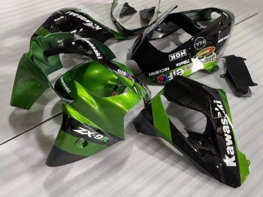 Beste Kawasaki ZX9R Motorrad Verkleidung 2002-2003 - Grun Schwarz Elf