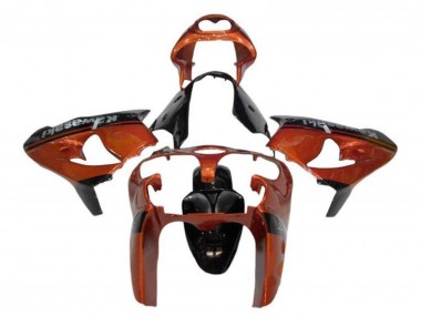 Beste Kawasaki ZX9R Motorrad Verkleidung 2002-2003 - Orange Schwarz