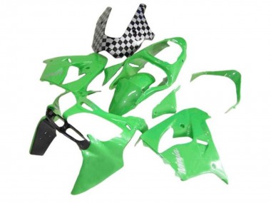 Beste Kawasaki ZX9R Motorrad Verkleidung 2002-2003 - Grun Schwarz CheckeRot