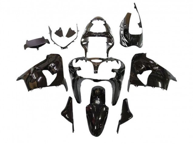 Beste Kawasaki ZX9R Motorrad Verkleidung 2002-2003 - Schwarz Weiss
