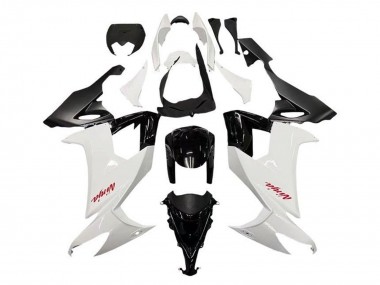 Beste Kawasaki ZX10R Motorrad Verkleidung 2008-2010 - Weiss Schwarz Rot Aufkleber
