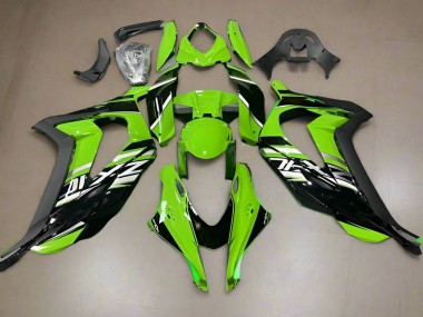 Beste Kawasaki ZX10R Motorrad Verkleidung 2016-2020 - Grun Glanzendes Schwarz