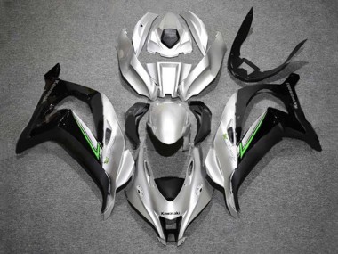 Beste Kawasaki ZX10R Motorrad Verkleidung 2016-2020 - Silber Grun Schwarz