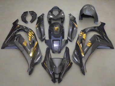Beste Kawasaki ZX10R Motorrad Verkleidung 2016-2020 - Kunst Carbonfaser Gold