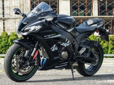 Beste Kawasaki ZX10R Motorrad Verkleidung 2016-2020 - Matt Schwarz Weiss Grun