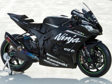 Beste Kawasaki ZX10R Motorrad Verkleidung 2016-2020 - Matt Schwarz Weiss Elf Ninja
