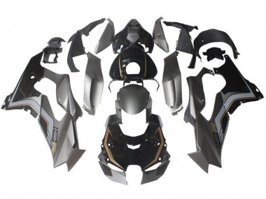 Beste Kawasaki ZX10R Motorrad Verkleidung 2021-2025 - Grau Glanzendes Schwarz Gold