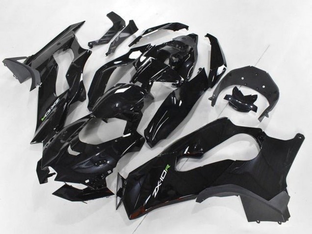 Beste Kawasaki ZX10R Motorrad Verkleidung 2021-2025 - Glanzendes Schwarz Weiss Grun Aufkleber