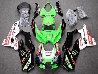 Beste Kawasaki ZX10R Motorrad Verkleidung 2021-2025 - Grun Schwarz Rot Weiss Blau Showr Elf Monster 65