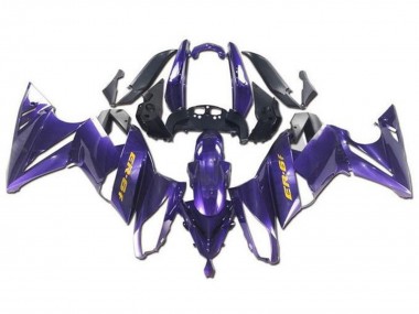 Beste Kawasaki Ninja ER6F Motorrad Verkleidung 2009-2011 - Lila Gelb