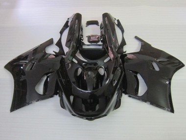 Beste Kawasaki ZZR1100 Motorrad Verkleidung 1990-1992 - Glanzendes Schwarz