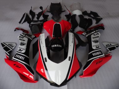 Beste Yamaha YZF R1 Motorrad Verkleidung 2015-2019 - Weiss Rot Schwarz Motul YSP