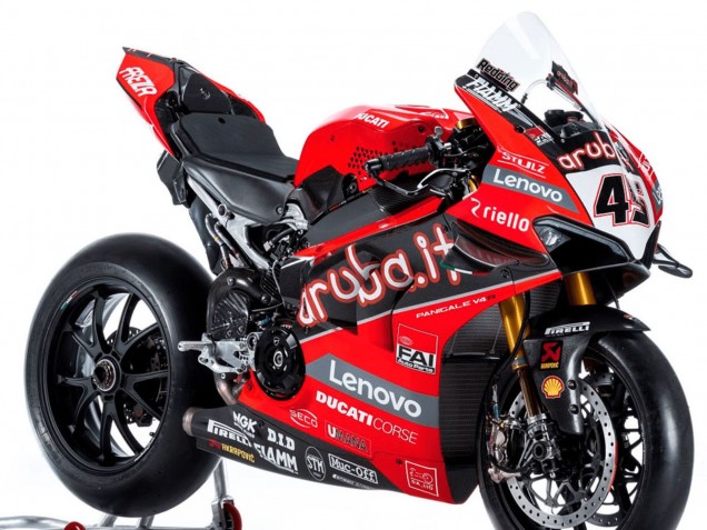 Beste Ducati Panigale V4 V4S Motorrad Verkleidung 2018-2019 - Rot Schwarz Weiss Aruba