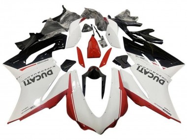 Beste Ducati 959 Motorrad Verkleidung 2015-2020 - Weiss Rot Glanzendes Schwarz