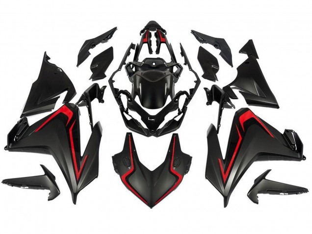 Beste Honda CBR500R Motorrad Verkleidung 2019-2021 - Matt Schwarz Rot