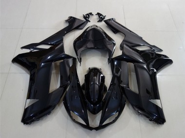 Beste Kawasaki ZX6R Motorrad Verkleidung 2007-2008 - Glanzendes Schwarz
