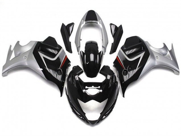 Beste Suzuki GSX650F Motorrad Verkleidung 2008-2013 - Glanzendes Schwarz Silber