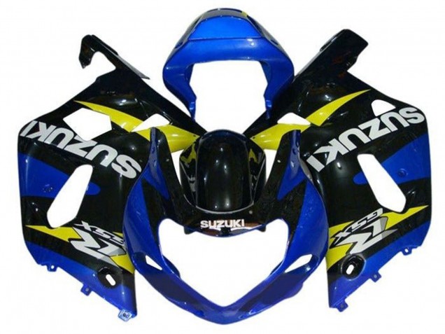 Beste Suzuki GSXR1000 Motorrad Verkleidung 2000-2002 - Blau Gelb Schwarz