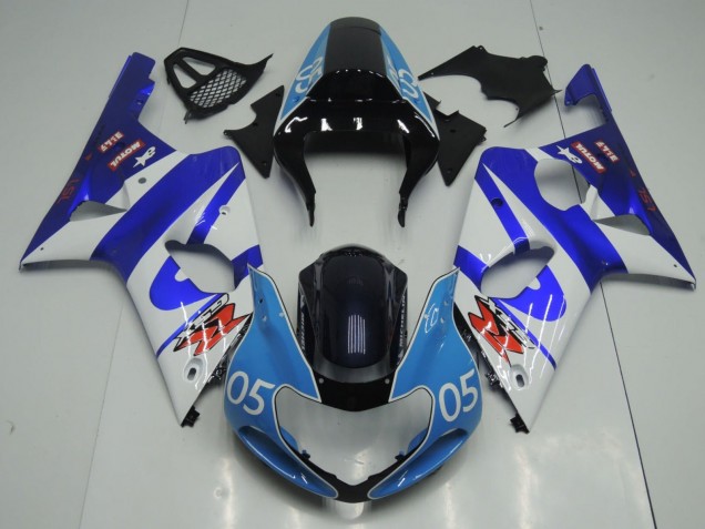Beste Suzuki GSXR1000 Motorrad Verkleidung 2000-2002 - Blau Weiss Glanzendes Schwarz und Hellblau 05