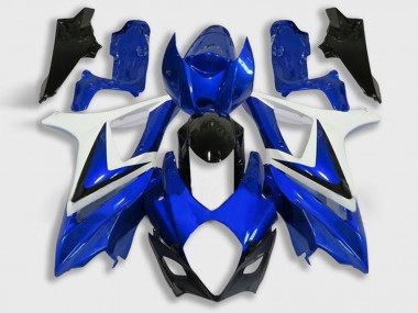 Beste Suzuki GSXR 1000 Motorrad Verkleidung 2005-2006 - Weiss Blau Schwarz