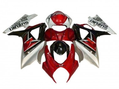Beste Suzuki GSXR 1000 Motorrad Verkleidung 2005-2006 - Silber Rot Schwarz