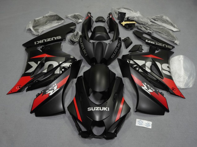 Beste Suzuki GSXR1000 Motorrad Verkleidung 2017-2024 - Matt Schwarz Rot Grau Weiss
