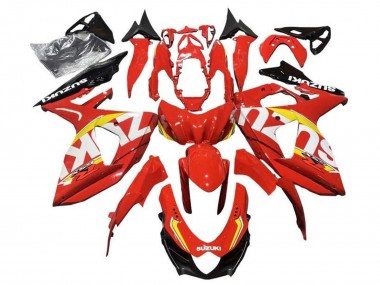 Beste Suzuki GSXR 1000 Motorrad Verkleidung 2009-2016 - Rot Gelb Weiss Schwarz