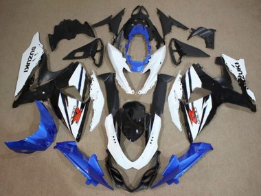 Beste Suzuki GSXR 1000 Motorrad Verkleidungen Kit 2009-2016 - Weiss Blau Schwarz