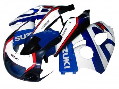 Beste Suzuki GSXR 600 / GSXR 750 Motorrad Verkleidung 1996-2000 - Blau Weiss Dunkel Blau Rot