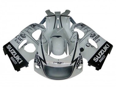 Beste Suzuki GSXR 600 / GSXR 750 Motorrad Verkleidung 1996-2000 - Weiss Schwarz Tribal Corona