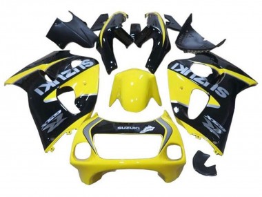 Beste Suzuki GSXR 600 / GSXR 750 Motorrad Verkleidung 1996-2000 - Gelb Schwarz Silber
