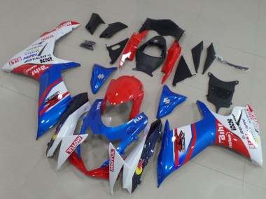 Beste Suzuki GSXR 600 / GSXR 750 Motorrad Verkleidung 2011-2024 - Blau Rot Weiss