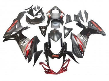 Beste Suzuki GSXR 600 / GSXR 750 Motorrad Verkleidung 2011-2024 - Schwarz Grau Rot