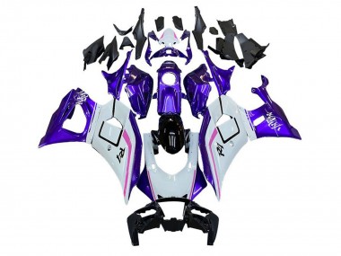 Beste Yamaha YZF R7 Motorrad Verkleidung 2021-2024 - Weiss Lila Rosa