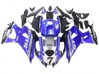 Beste Yamaha YZF R7 Motorrad Verkleidung 2021-2024 - Blau Grau Weiss GYTR