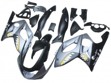 Beste Yamaha YZF600R Thundercat Motorrad Verkleidung 1996-2007 - Matt Schwarz Grau Hai