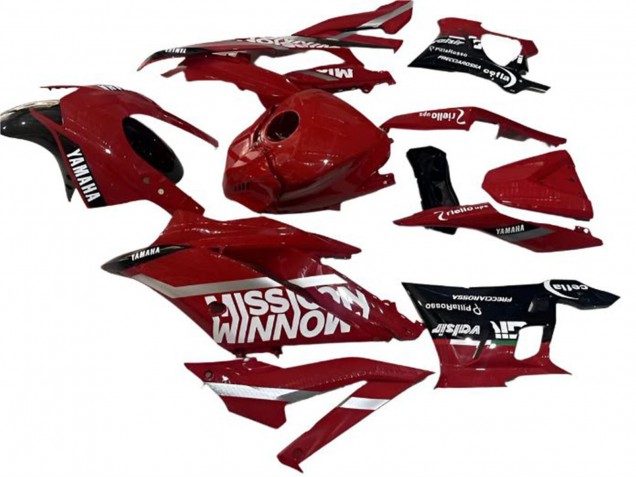 Beste Yamaha YZF R3/R25 Motorrad Verkleidung 2022-2024 - Rot Schwarz Valsir