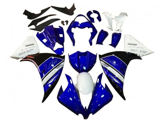 Beste Yamaha YZF 1000 R1 Motorrad Verkleidung 2009-2011 - Weiss Blau Schwarz GYTR