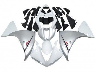 Beste Yamaha YZF 1000 R1 Motorrad Verkleidung 2009-2011 - Weiss Silber Schwarz