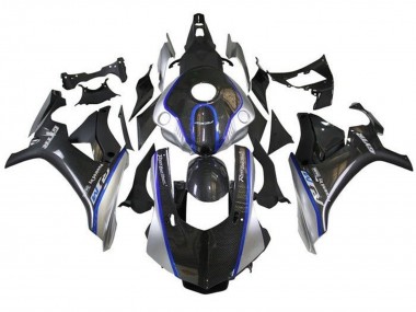 Beste Yamaha YZF 1000 R1 Motorrad Verkleidung 2015-2019 - Kunst Carbonfaser Silber Blau R1M