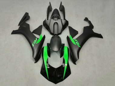 Beste Yamaha YZF 1000 R1 Motorrad Verkleidung 2020-2025 - Glanzendes Schwarz Matt Schwarz Grun