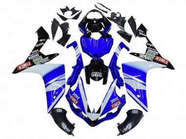 Beste Yamaha YZF 1000 R1 Motorrad Verkleidung 2007-2008 - Blau Weiss Schwarz Volvo Fimer Yamalube