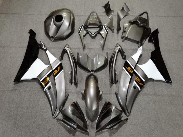 Beste Yamaha YZF R6 Motorrad Verkleidung 2008-2016 - Silber Weiss Gold Schwarz