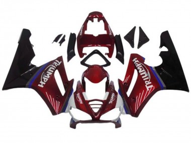 Beste Triumph Daytona 675 Triple Motorrad Verkleidung 2009-2012 - Rot Blau Glanzendes Schwarz